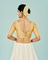 Mohey Women Beige Art Silk Festive Blouse