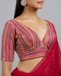 Mohey Women Ravishing Rani Georgette Blouse