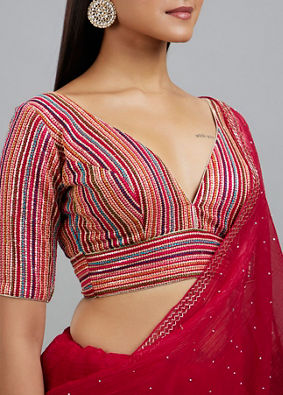 Mohey Women Ravishing Rani Georgette Blouse