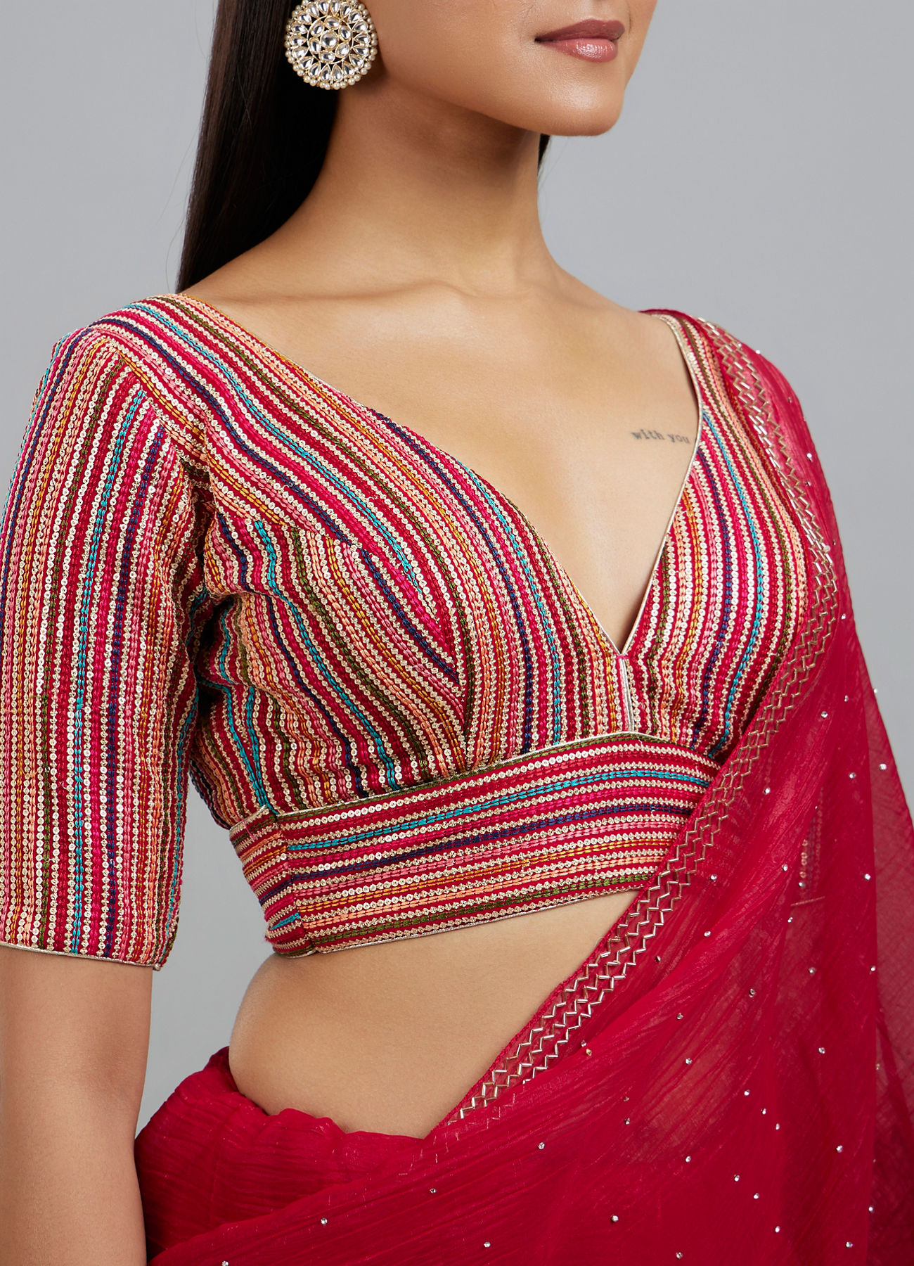 Mohey Women Ravishing Rani Georgette Blouse