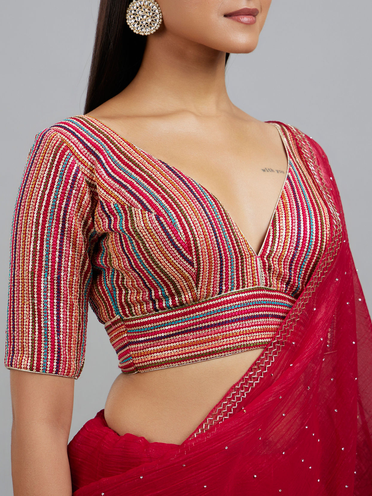 Mohey Women Ravishing Rani Georgette Blouse