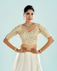 Mohey Women Creamy Elegance Blouse