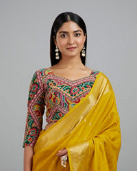 Mohey Women Bottle Green Celebration Blouse
