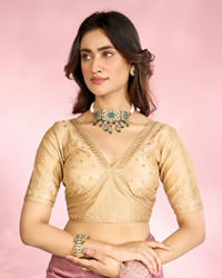 Mohey Women Fawn Silk Elegance Blouse