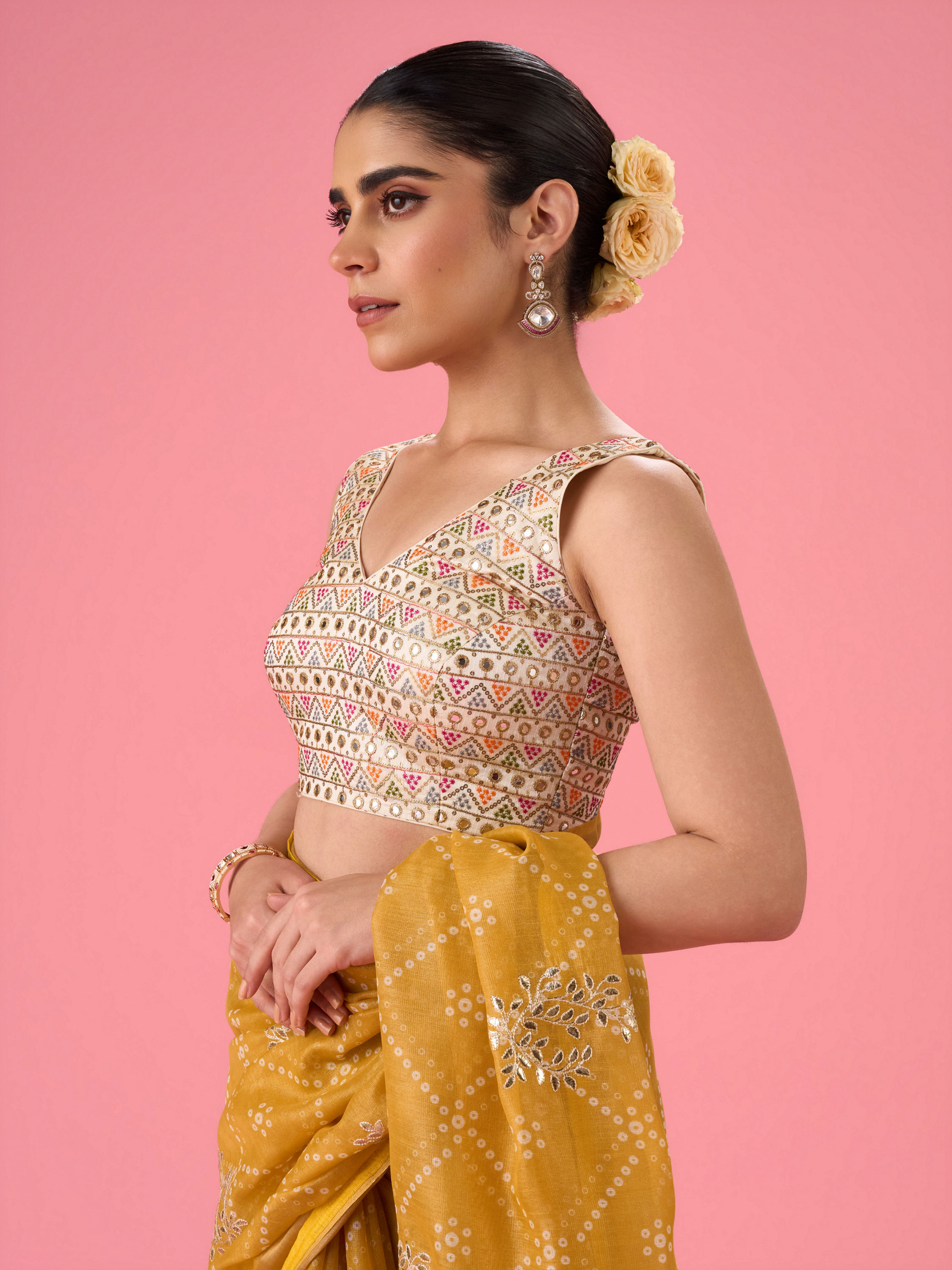 Mohey Women Creamy Elegance Blouse