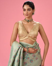 Mohey Women Golden Radiance Art Silk Blouse