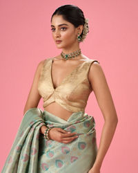 Mohey Women Golden Radiance Art Silk Blouse