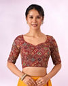 Mohey Women Red Georgette Blouse with Sequin Work