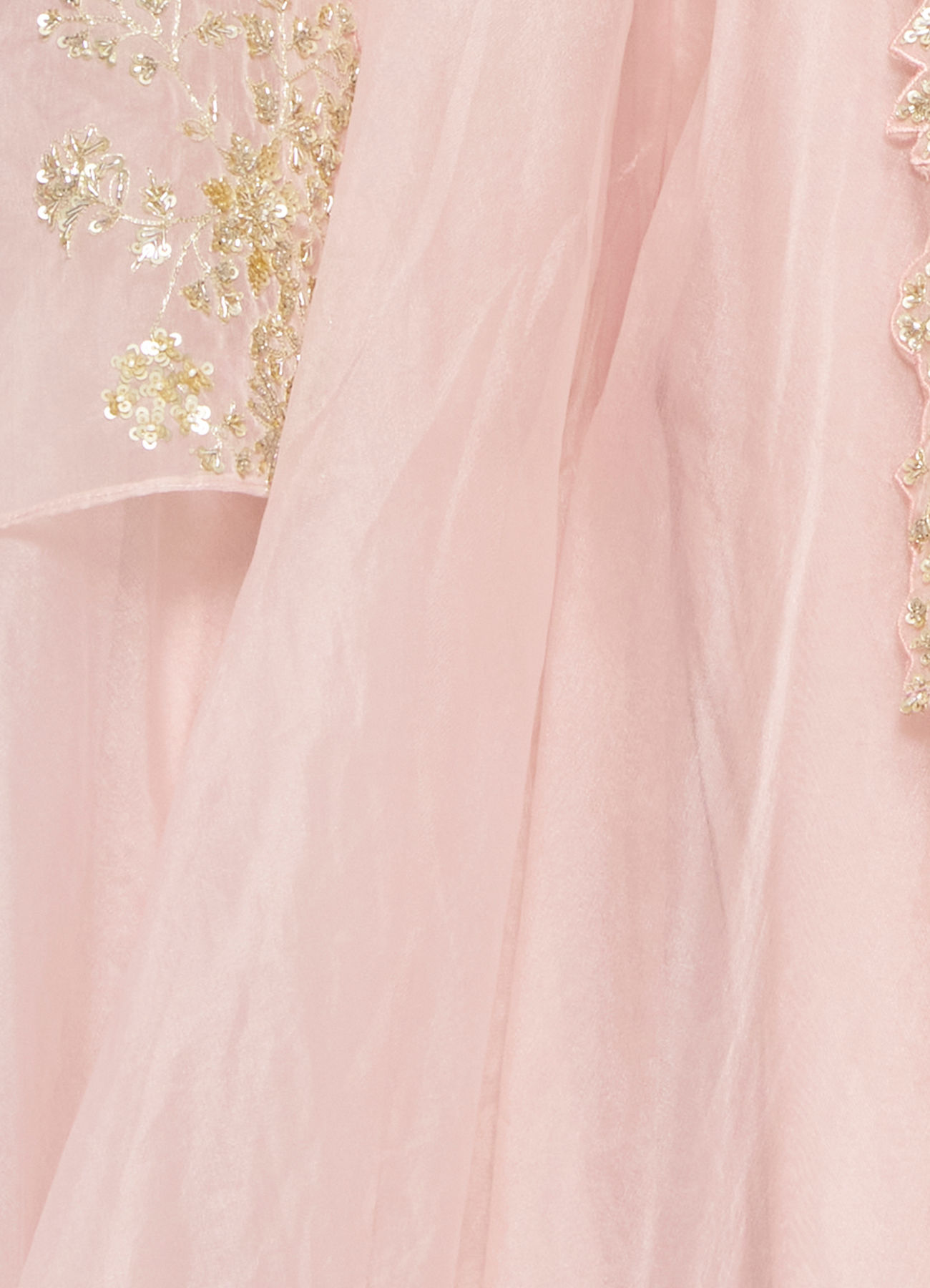 Twamev Women Pink Organza Magic Indo Western