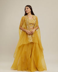 Twamev Women Sunflower Symphony Indo Western