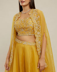 Twamev Women Sunflower Symphony Indo Western