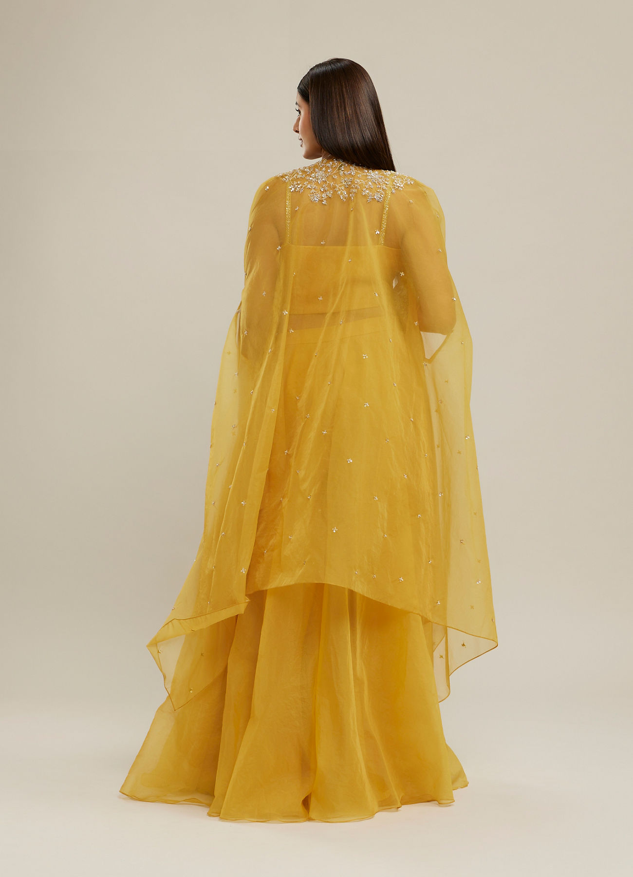 Twamev Women Sunflower Symphony Indo Western