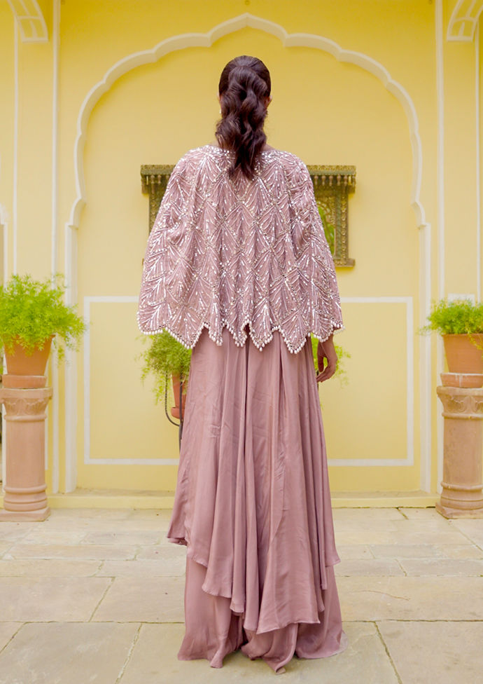 Twamev Women Radiant Dusty Pink Indo Western image number 2