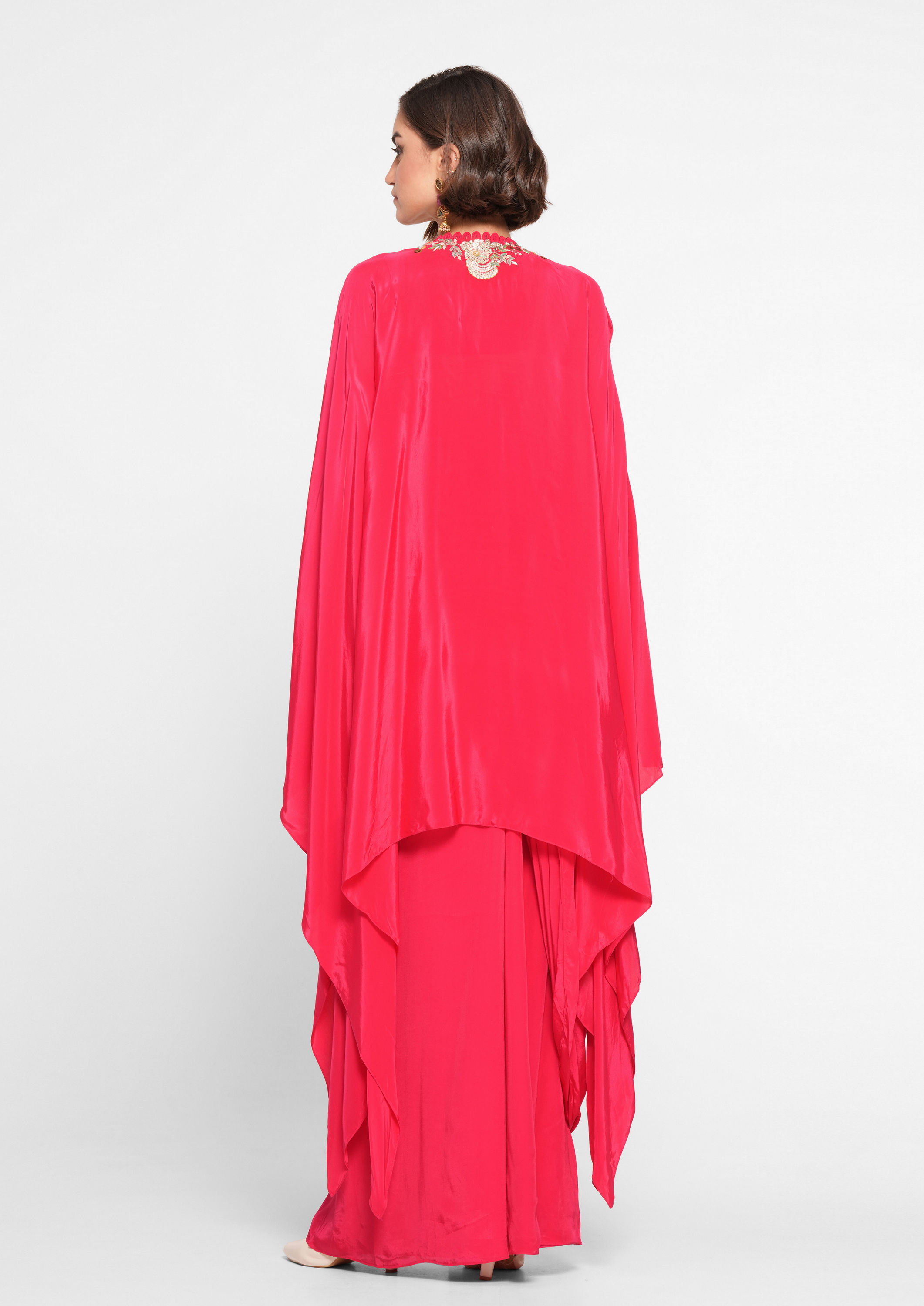 Twamev Women Elegant Rani Satin Indo Western