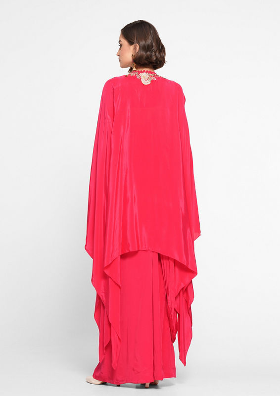 Twamev Women Elegant Rani Satin Indo Western