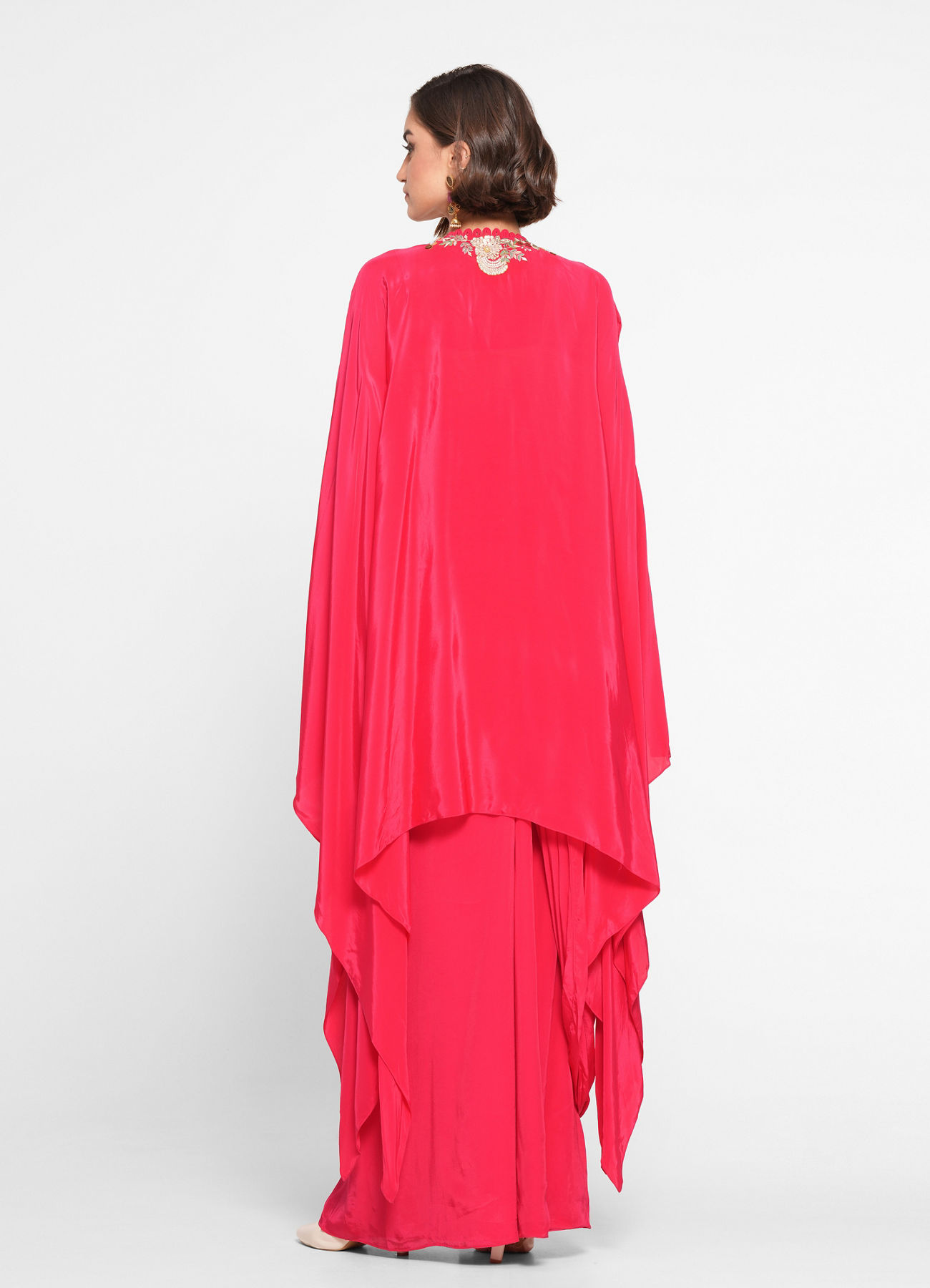 Twamev Women Elegant Rani Satin Indo Western