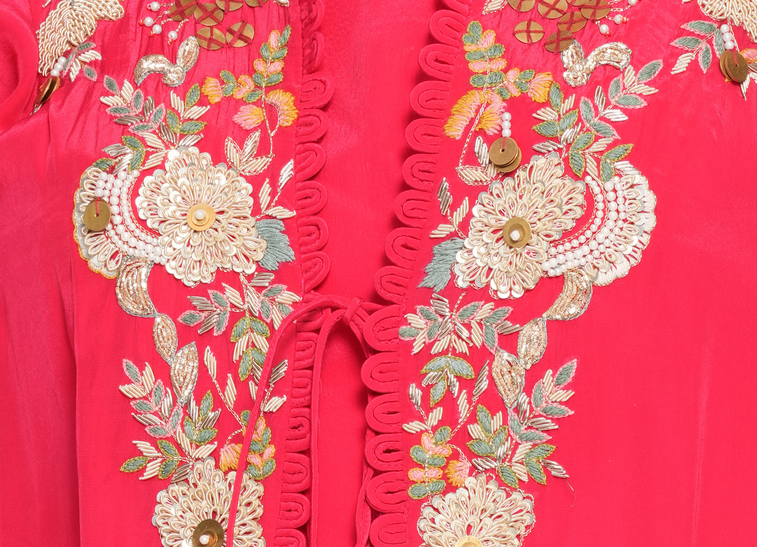 Twamev Women Elegant Rani Satin Indo Western