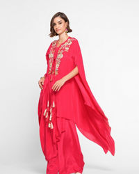 Twamev Women Elegant Rani Satin Indo Western