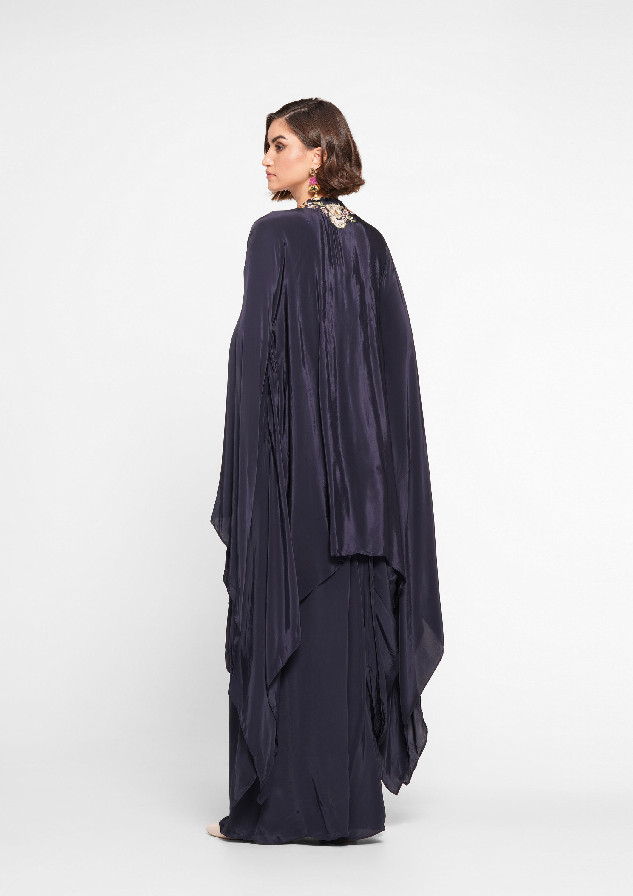 Twamev Women Indigo Blue Elegance Indo Western