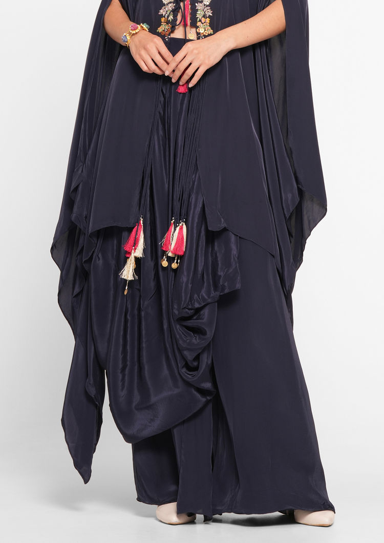 Twamev Women Indigo Blue Elegance Indo Western