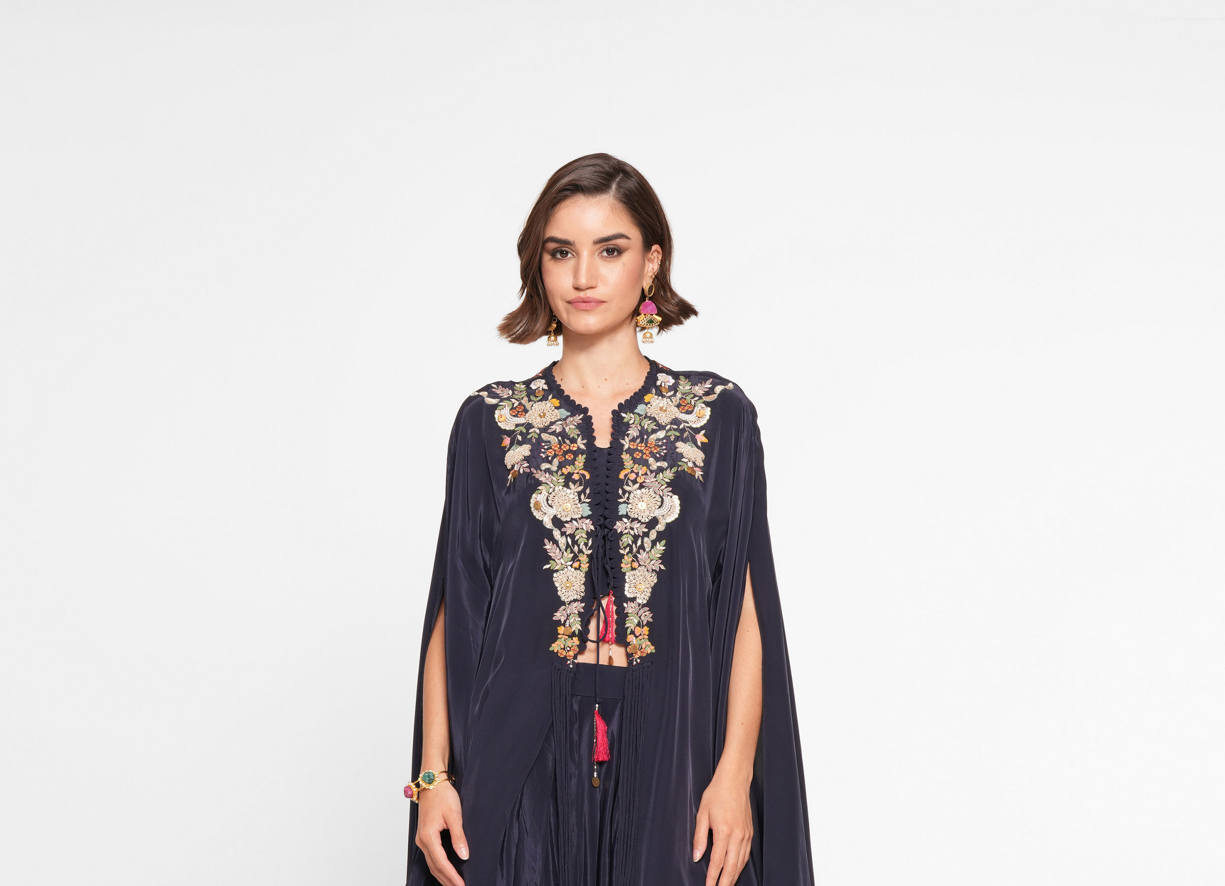 Twamev Women Indigo Blue Elegance Indo Western