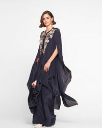 Twamev Women Indigo Blue Elegance Indo Western