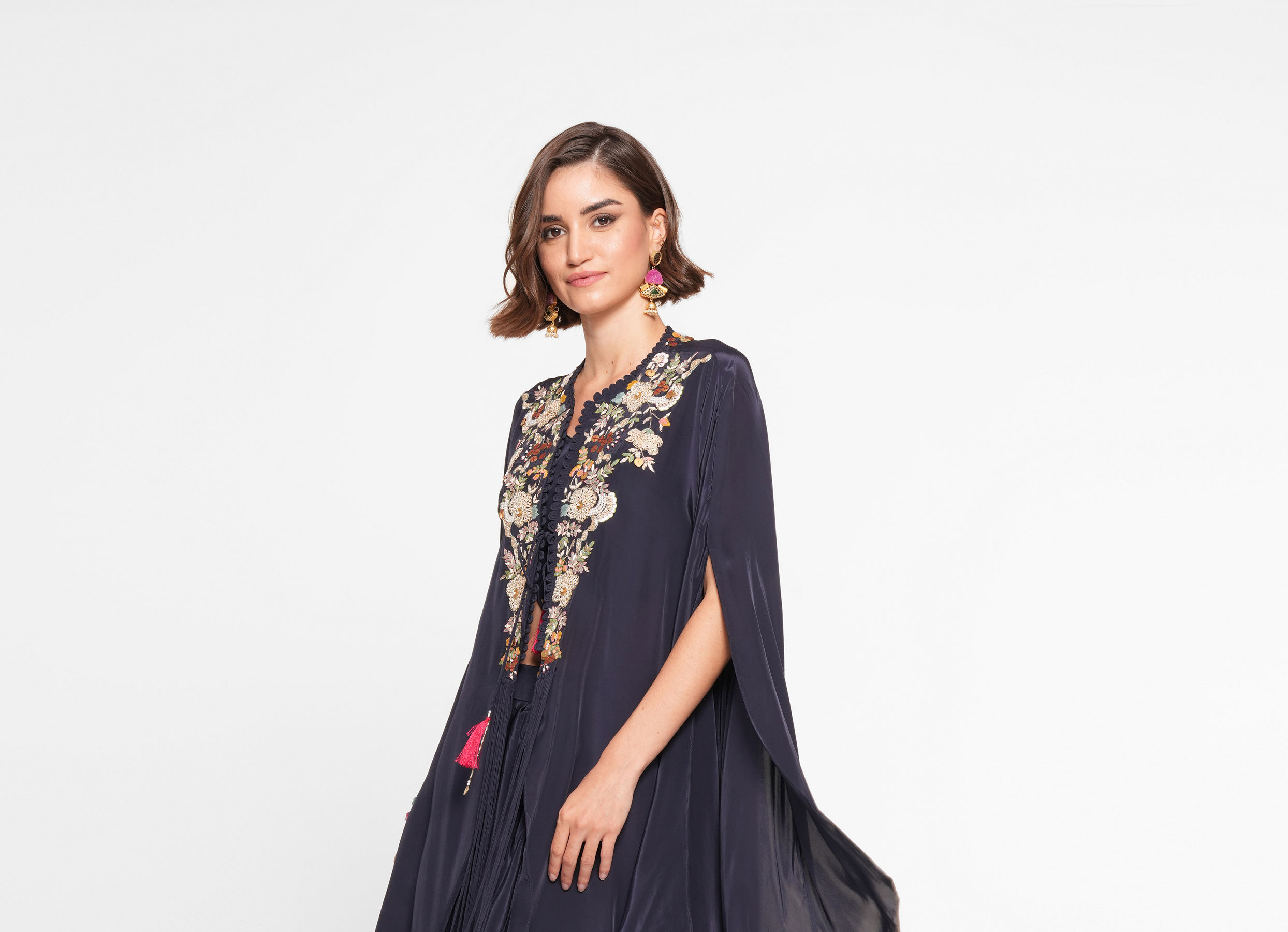 Twamev Women Indigo Blue Elegance Indo Western