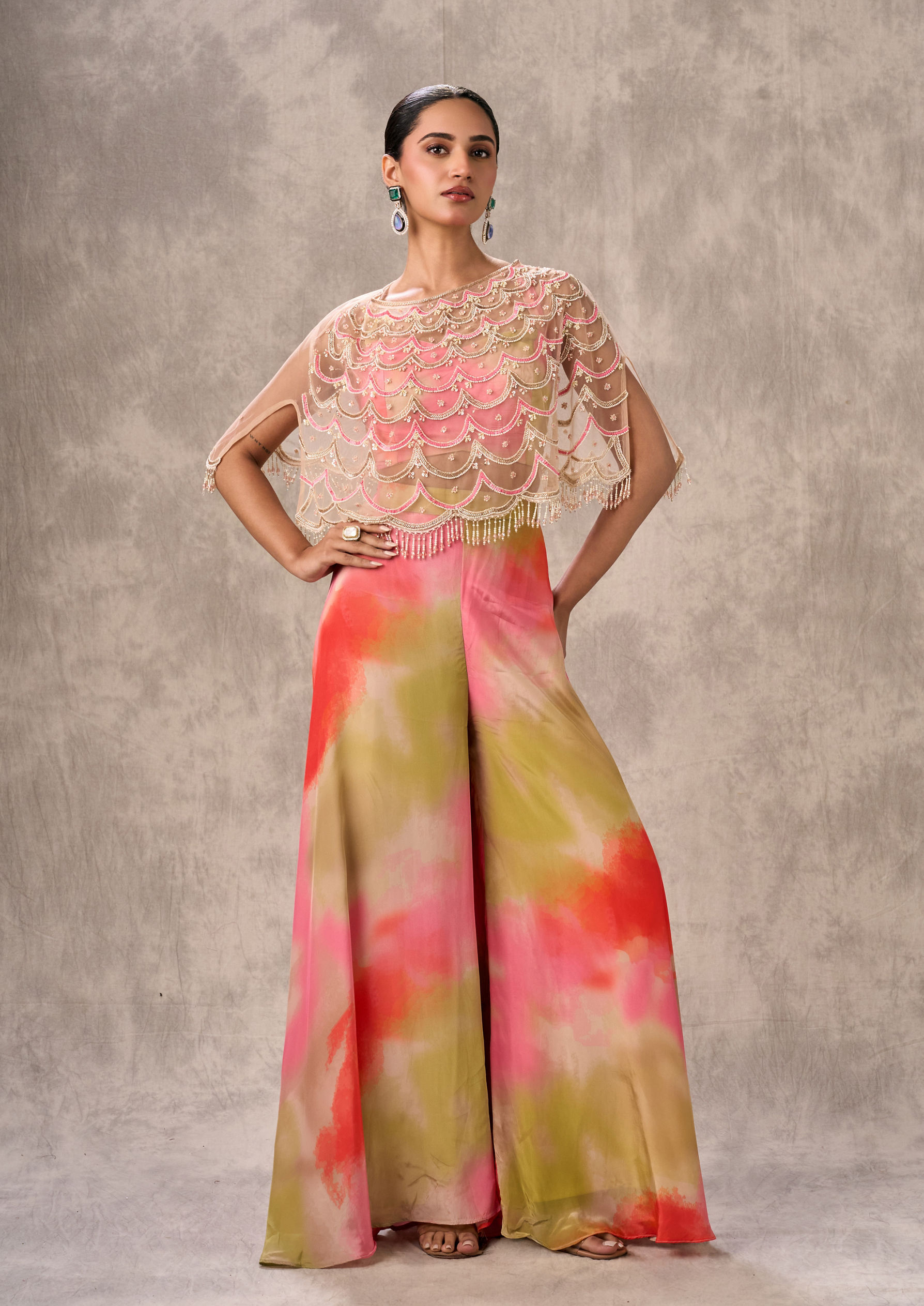 Twamev Women Green Enchantress Indo Western