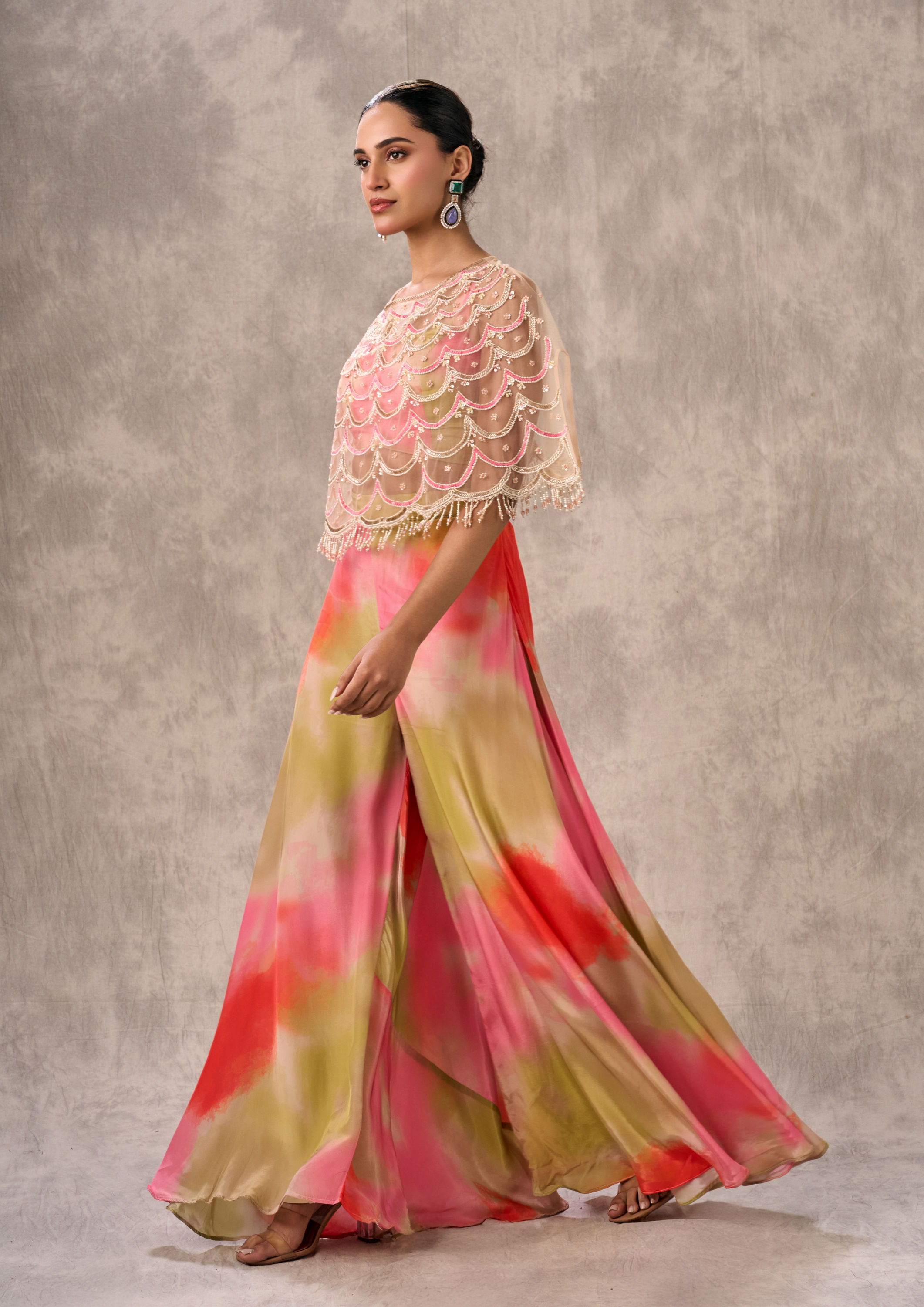 Twamev Women Green Enchantress Indo Western
