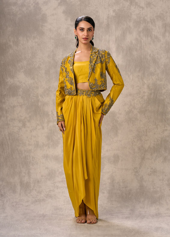 Twamev Women Sunlit Yellow Indo Western Ensemble