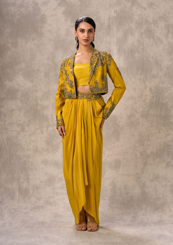 Twamev Women Sunlit Yellow Indo Western Ensemble