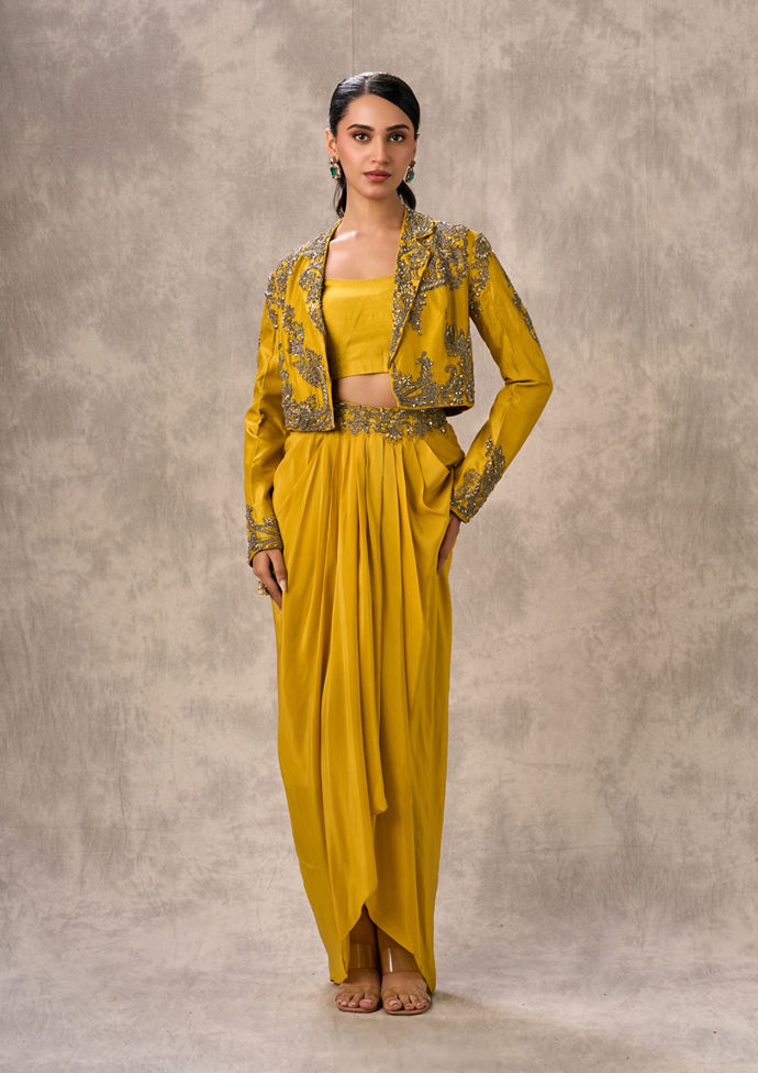 Twamev Women Sunlit Yellow Indo Western Ensemble