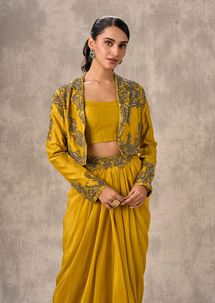 Twamev Women Sunlit Yellow Indo Western Ensemble
