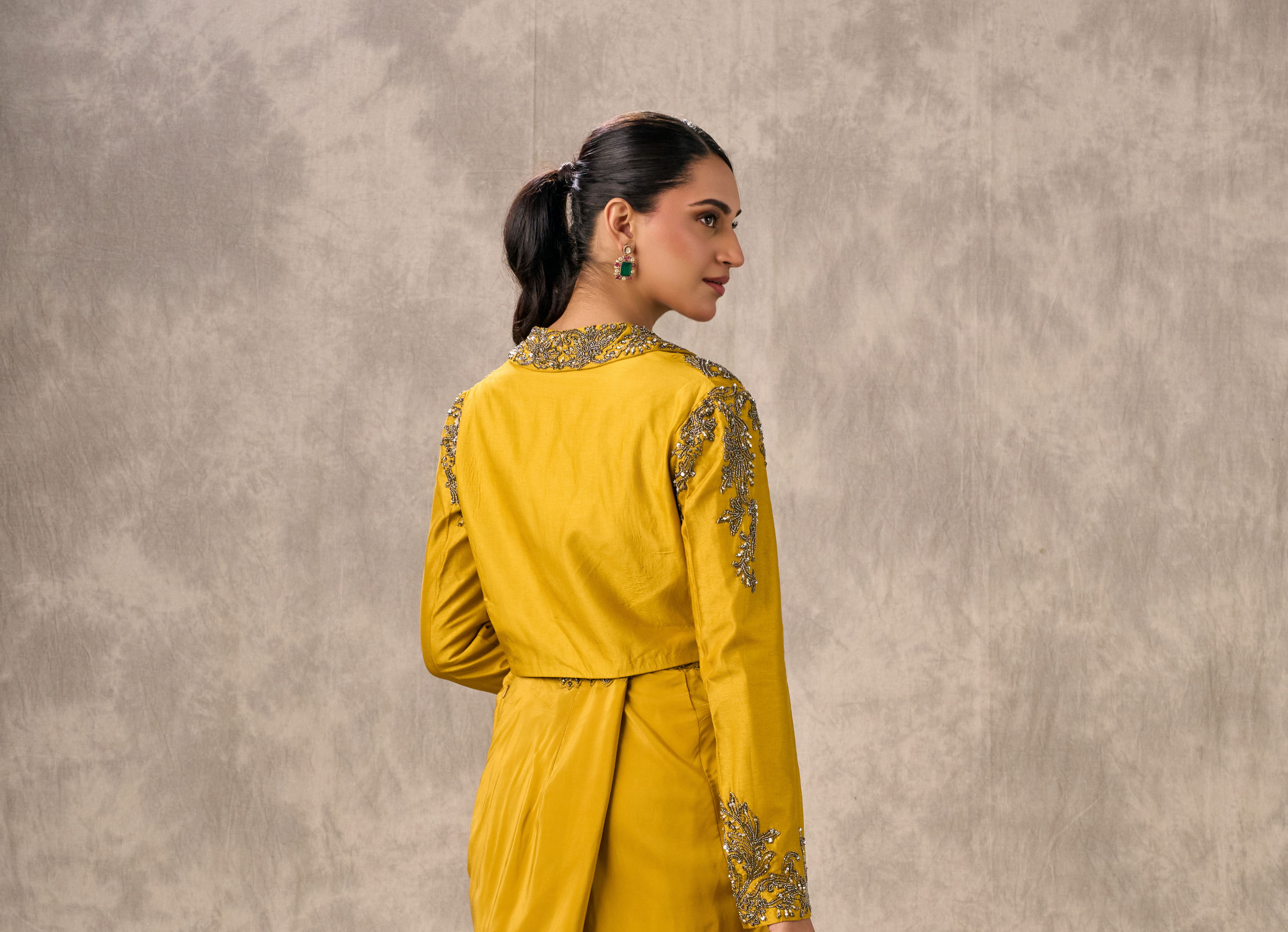Twamev Women Sunlit Yellow Indo Western Ensemble