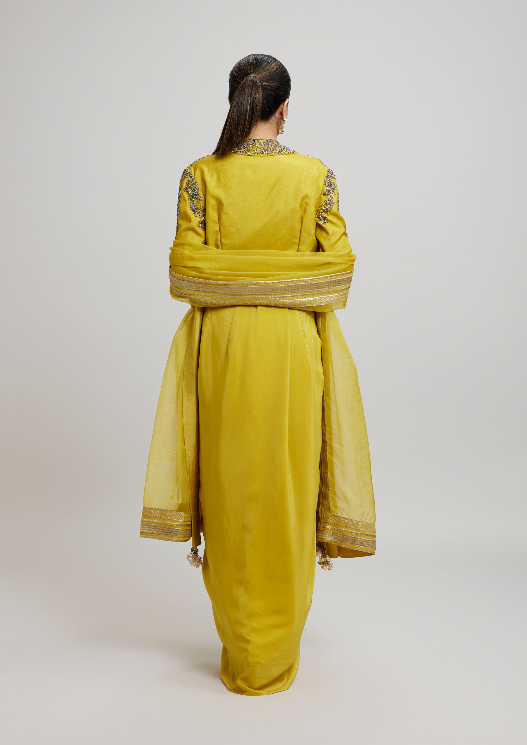 Twamev Women Sunlit Yellow Indo Western Ensemble