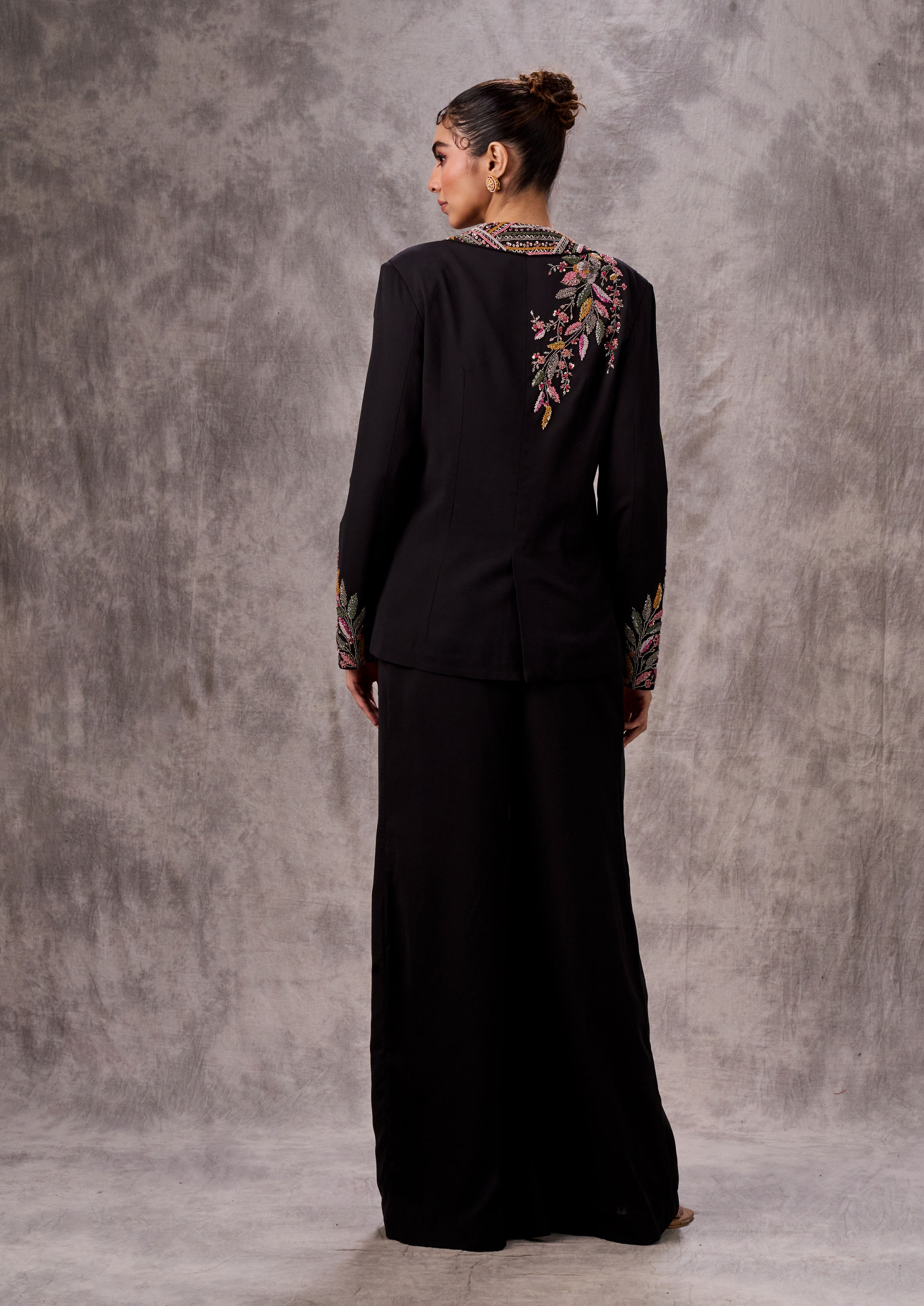 Twamev Women Chic Black Indo Western Ensemble