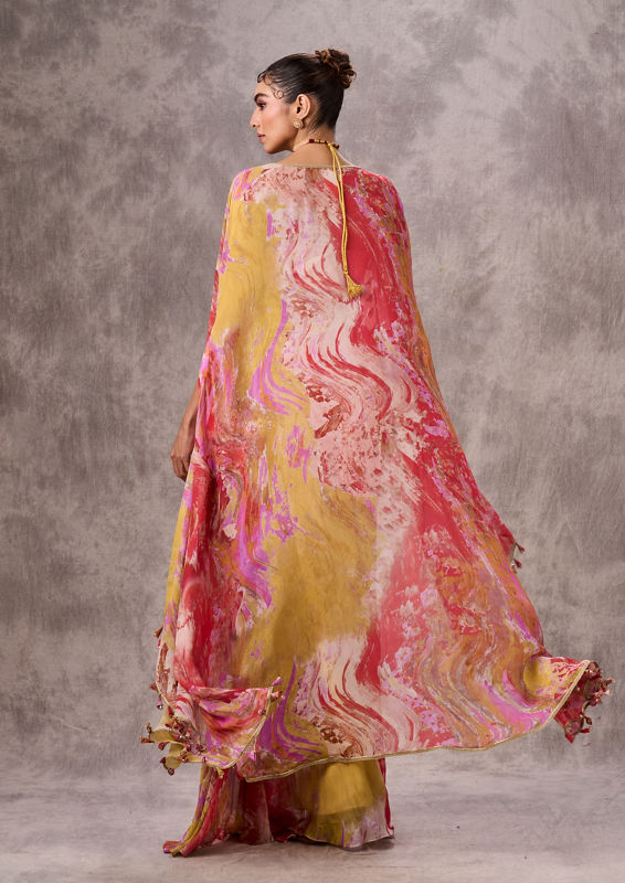 Twamev Women Radiant Pink Ensemble Indo Western