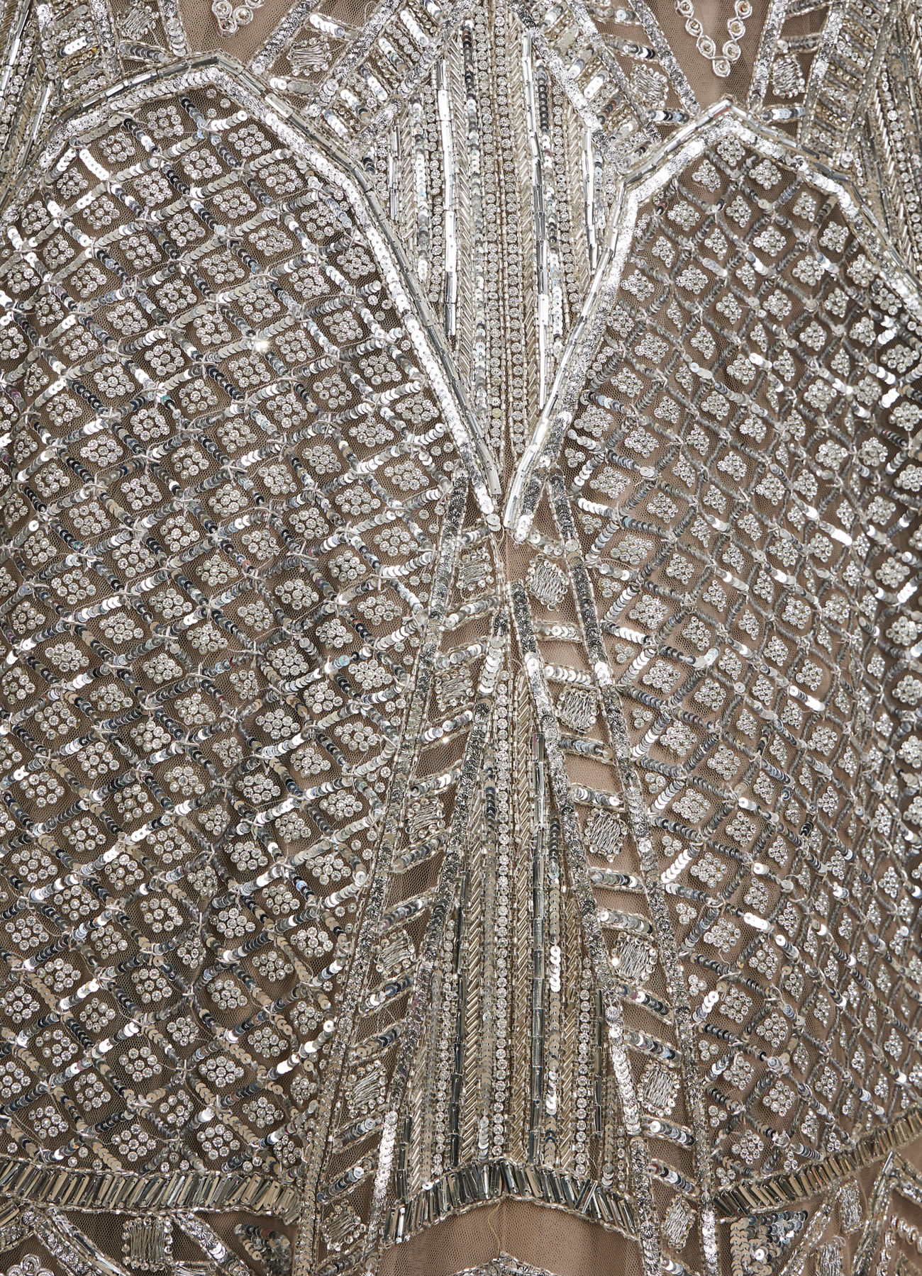 Twamev Women Steel Grey Jaal Patterned Sequinned Lehenga with Cutdana Work