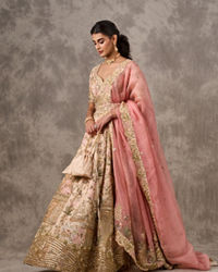 Twamev Women Radiant Cream Bridal Lehenga