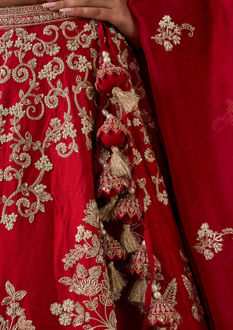 Twamev Women Rani Pink Festive Bridal Lehenga