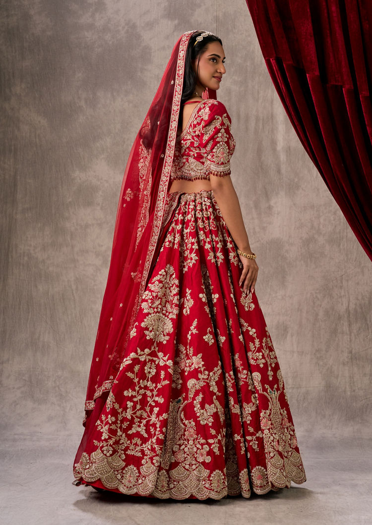 Twamev Women Rani Pink Festive Bridal Lehenga
