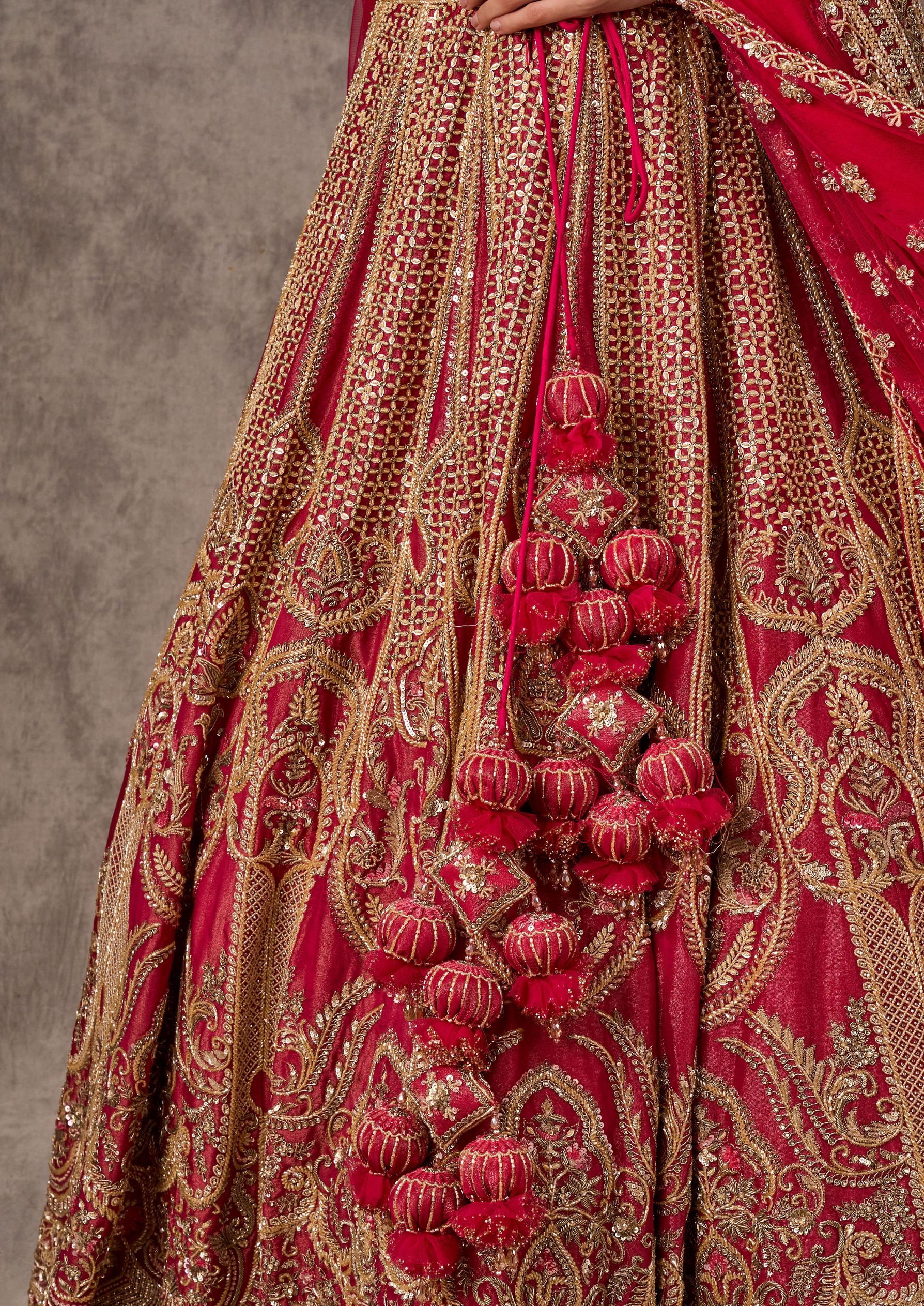 Twamev Women Radiant Pink Lehenga Ensemble