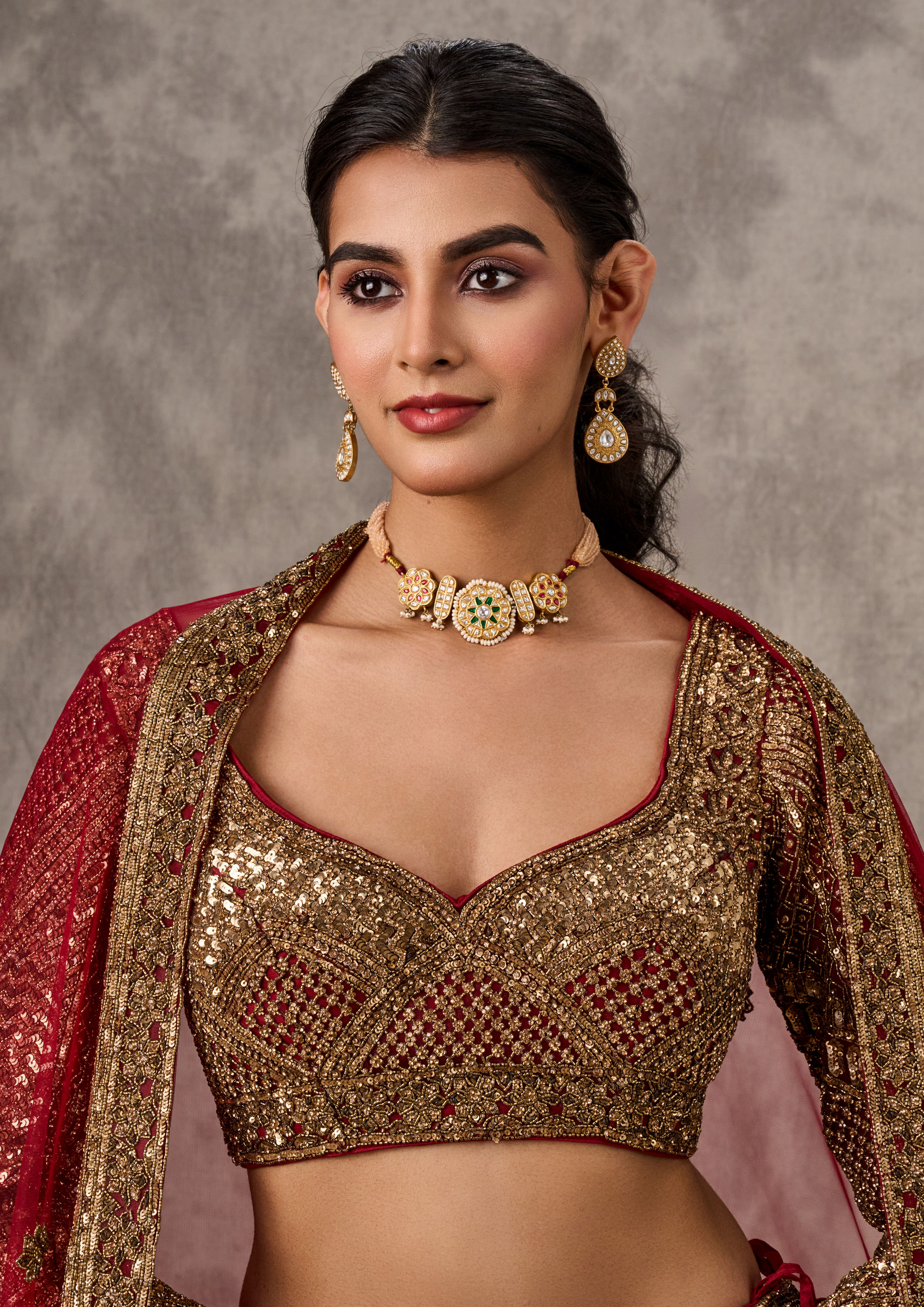 Twamev Women Regal Red Elegance Lehenga