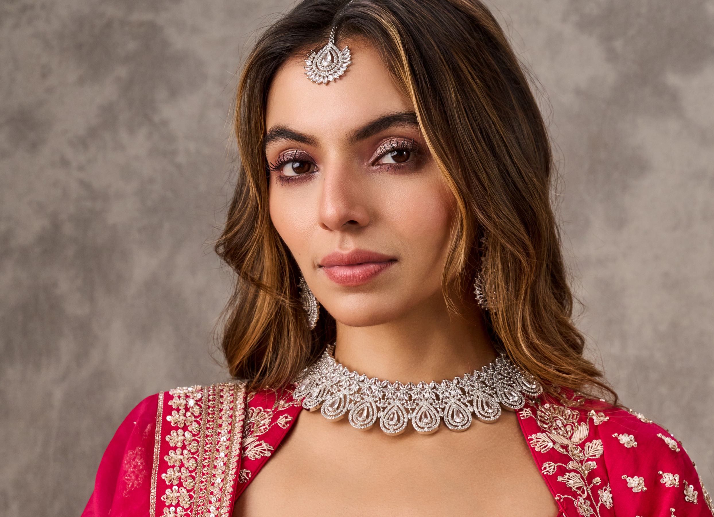 Twamev Women Ravishing Rani Pink Bridal Lehenga