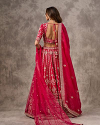 Twamev Women Ravishing Rani Pink Bridal Lehenga