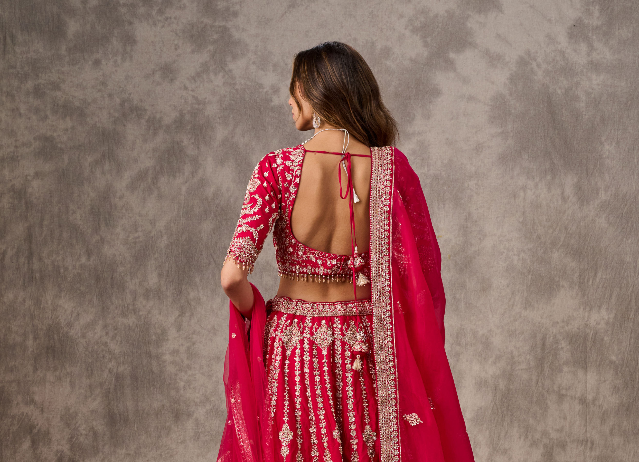 Twamev Women Ravishing Rani Pink Bridal Lehenga