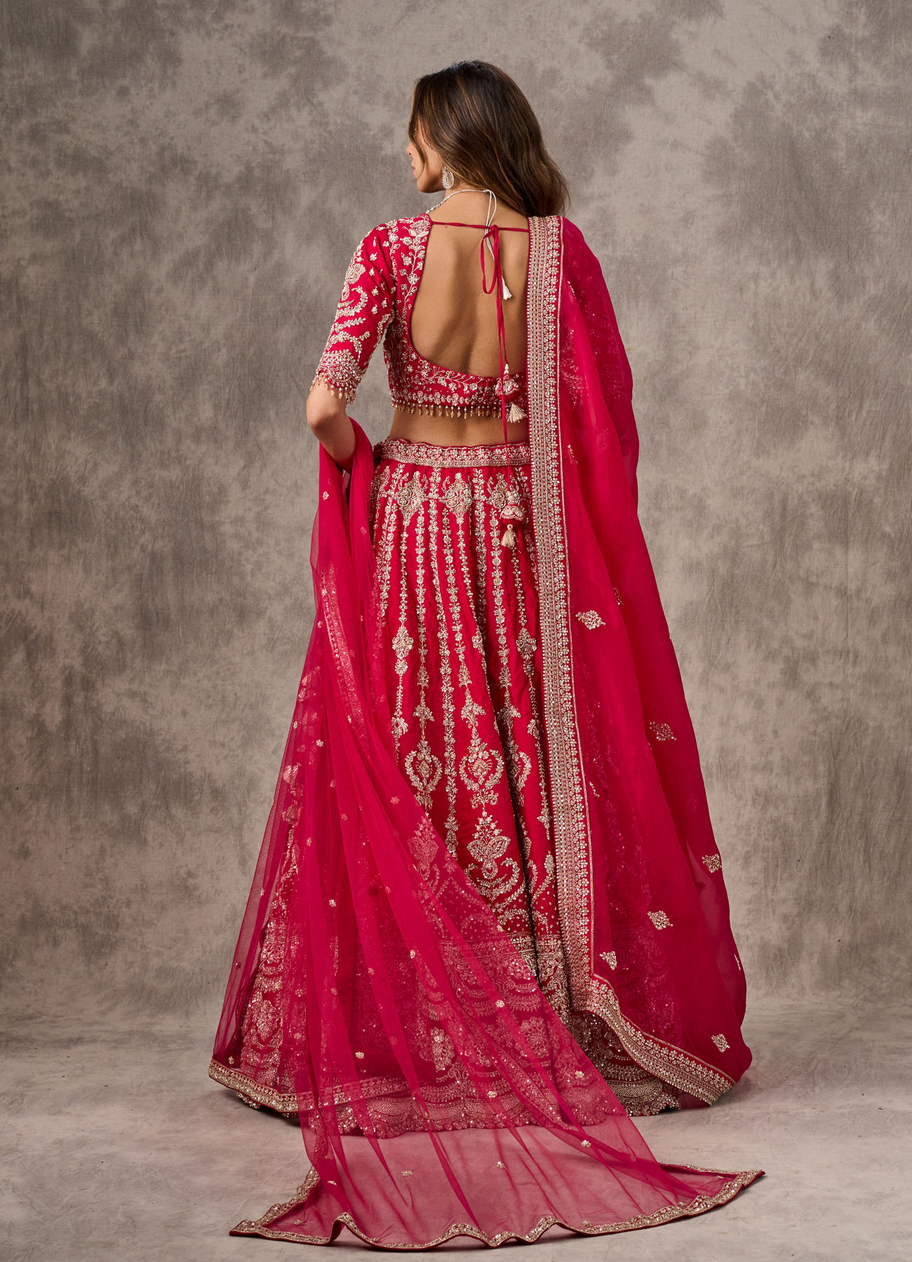 Twamev Women Ravishing Rani Pink Bridal Lehenga