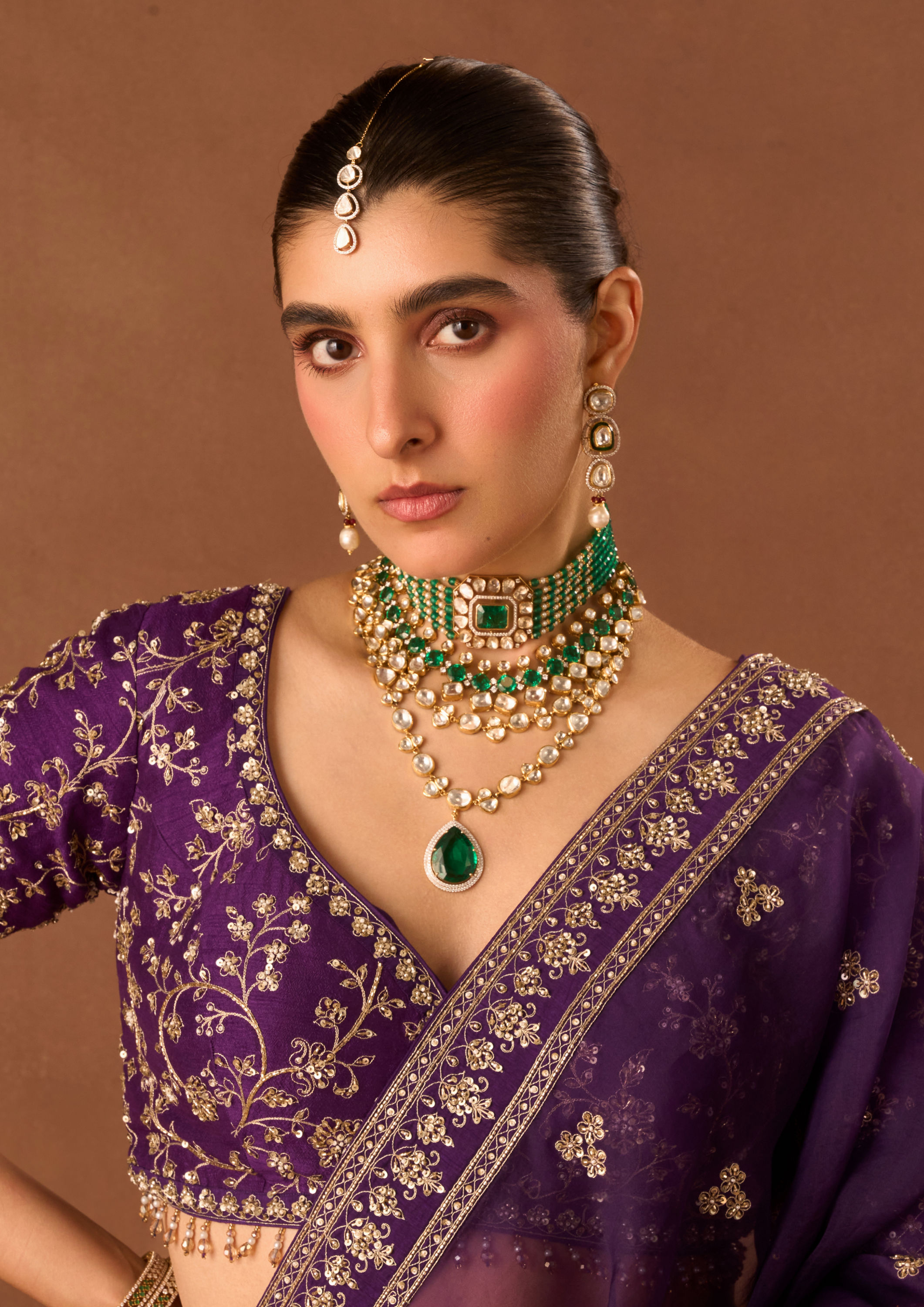Twamev Women Purple Art Silk Lehenga with Embroidery