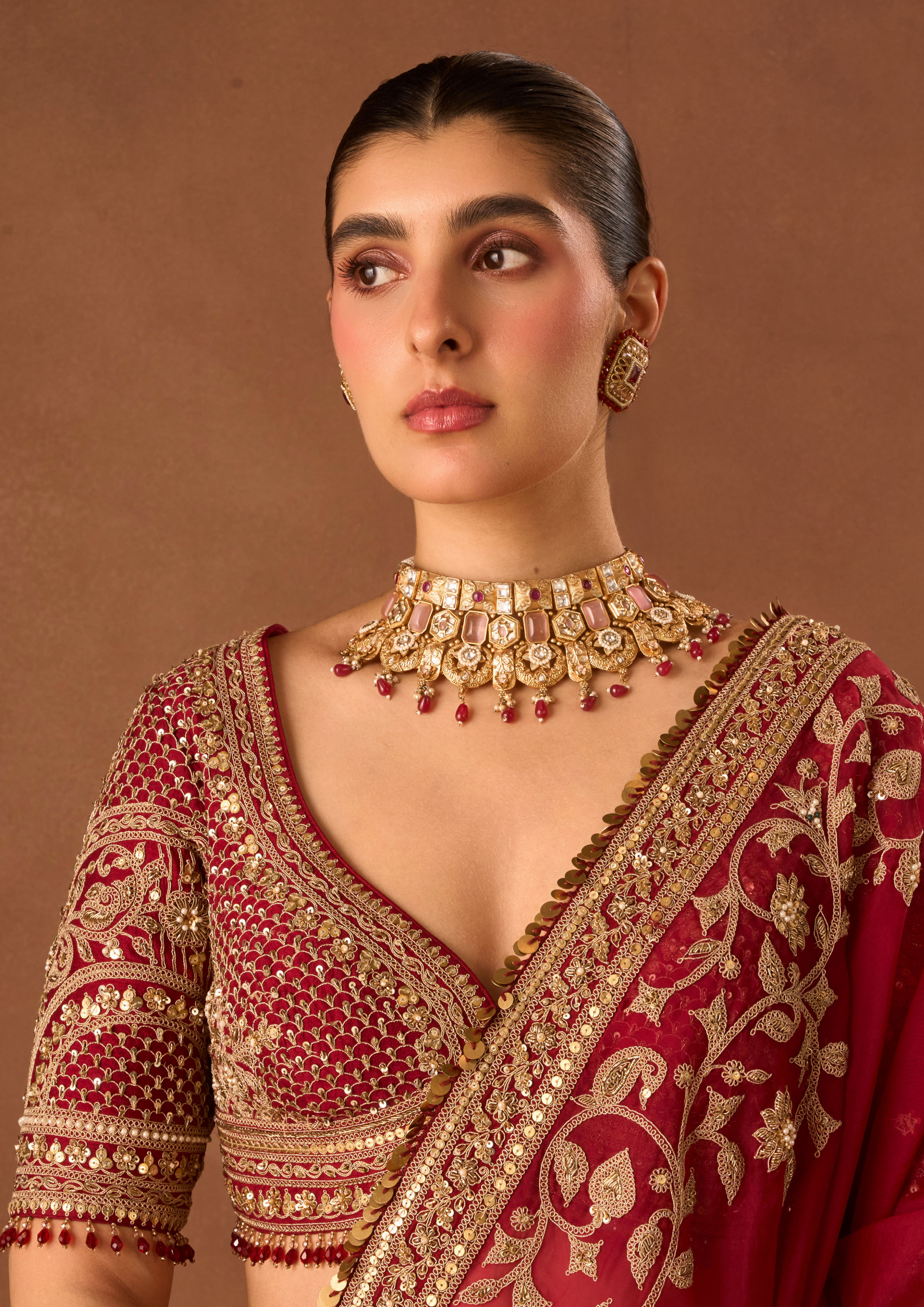 Twamev Women Maroon Art Silk Lehenga with Embroidery