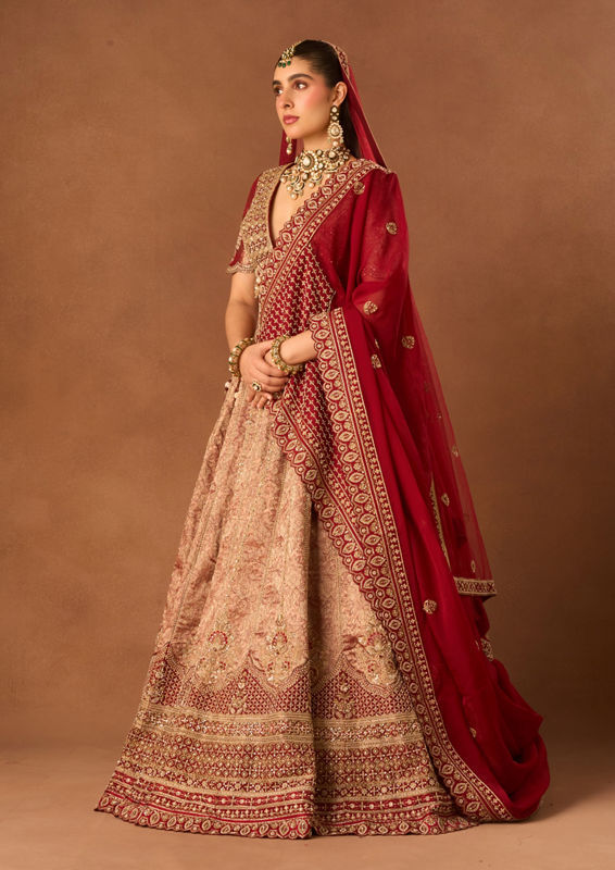 Twamev Women Maroon Art Silk Lehenga with Embroidery